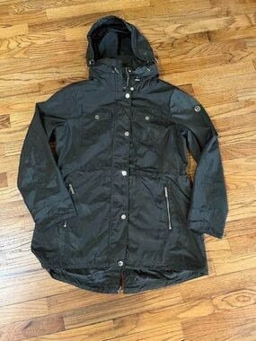 Michael Kors Green Hooded Utility Anorak Jacket